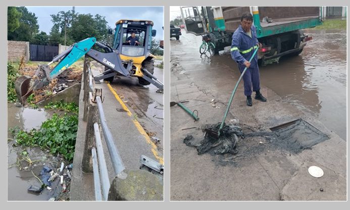 El Municipio acentuó las tareas de saneamiento en barrios varelenses tras las fuertes lluvias